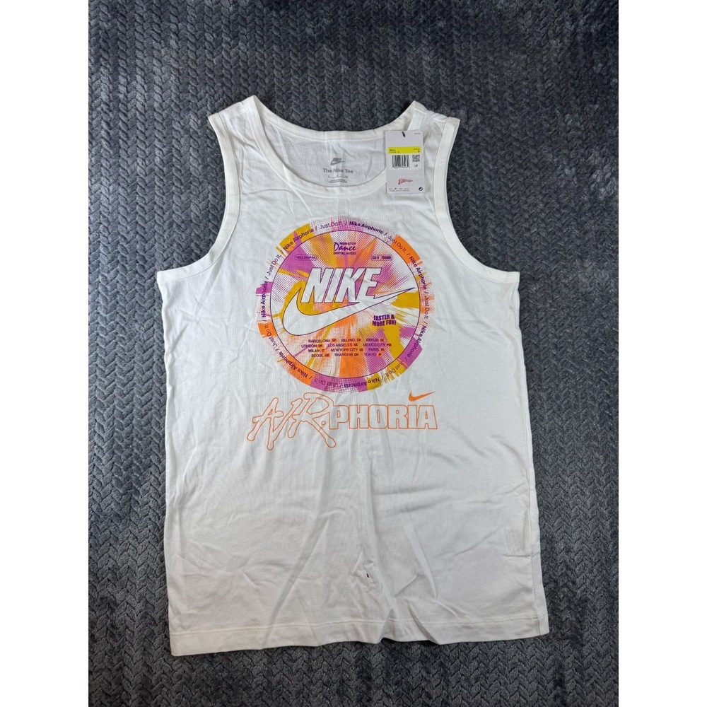 Nike Sportswear Tank Top Mens Small White Airphoria Non Stop Dance FV3726-100